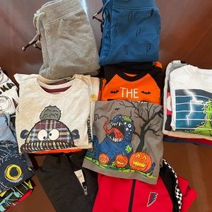 18 Long sleeve shirts , 6 pants pull over & jacket